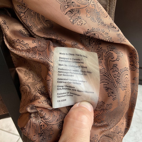 Danier Italian Leather Brown Biker Moto Jacket - Picture 6 of 16